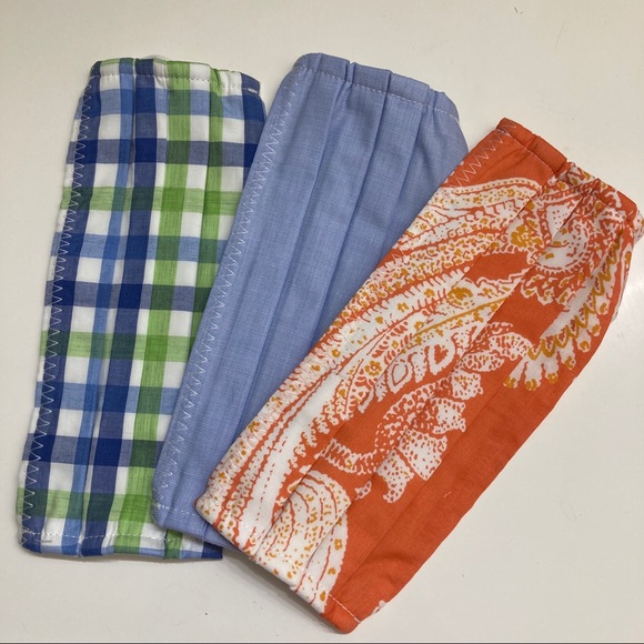 J.McLaughlin Assorted Cotton Pattern Face Masks X3 - Picture 1 of 4